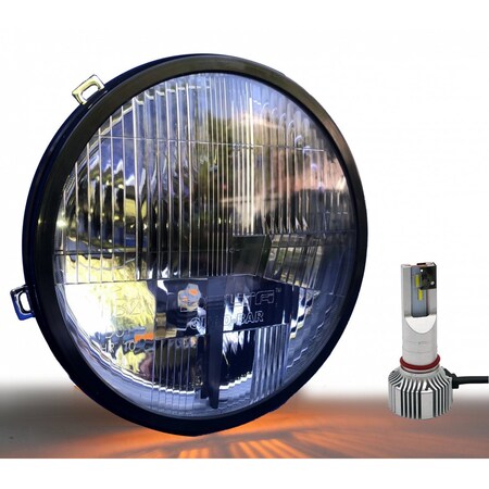 Delta Lights (01-1199-LEDA) Quad-Bar? 7" LED Headlights with Amber LED City Lights for Jeep TJ